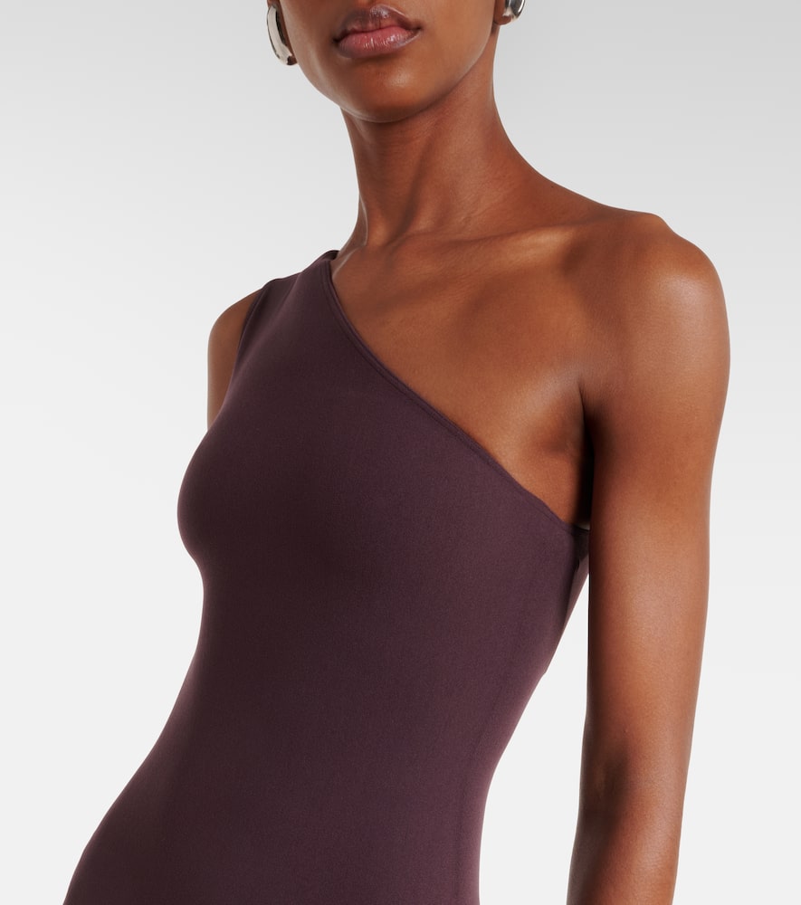 Slash one-shoulder midi dress