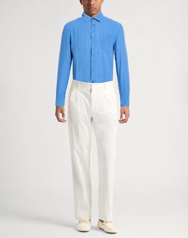 Man Shirt Blue Size S Linen