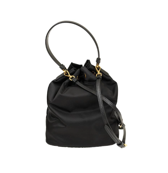 Duet Re-Nylon bucket bag 'Black Gold'
