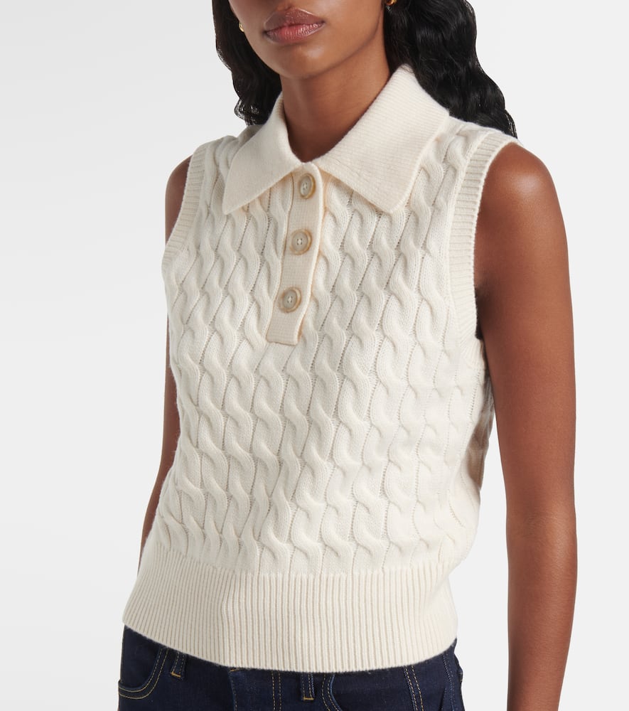 The Cable Polo wool sweater vest