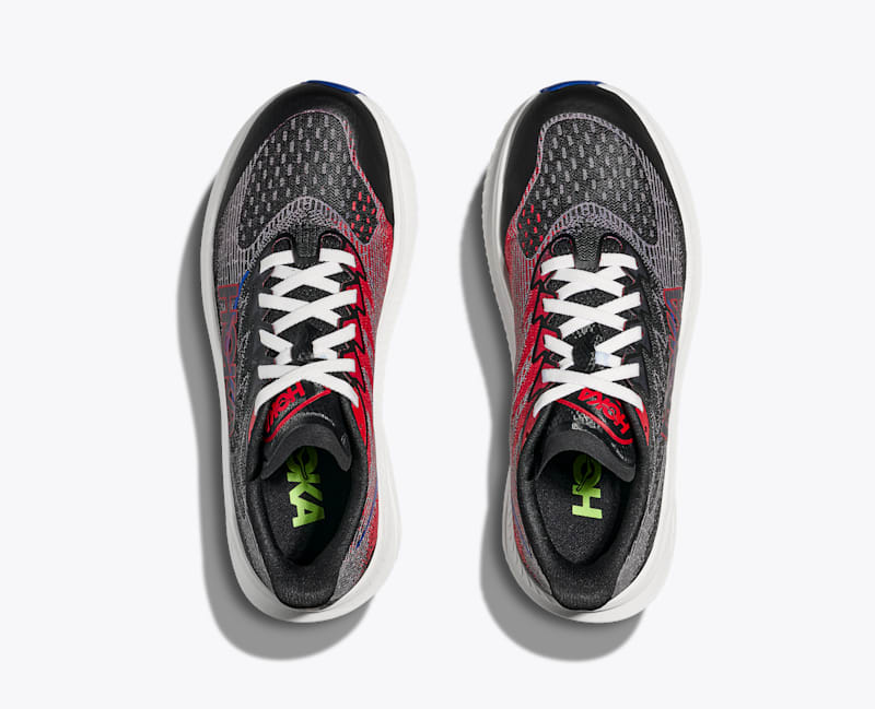 HOKA Mach 6 Shoes in Black/Vermillion