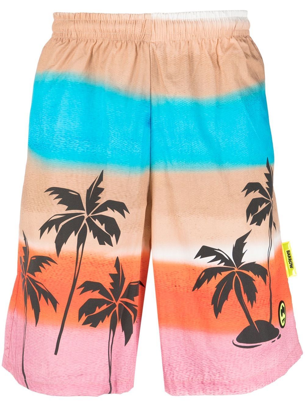 Palm-tree print bermuda shorts - Blue