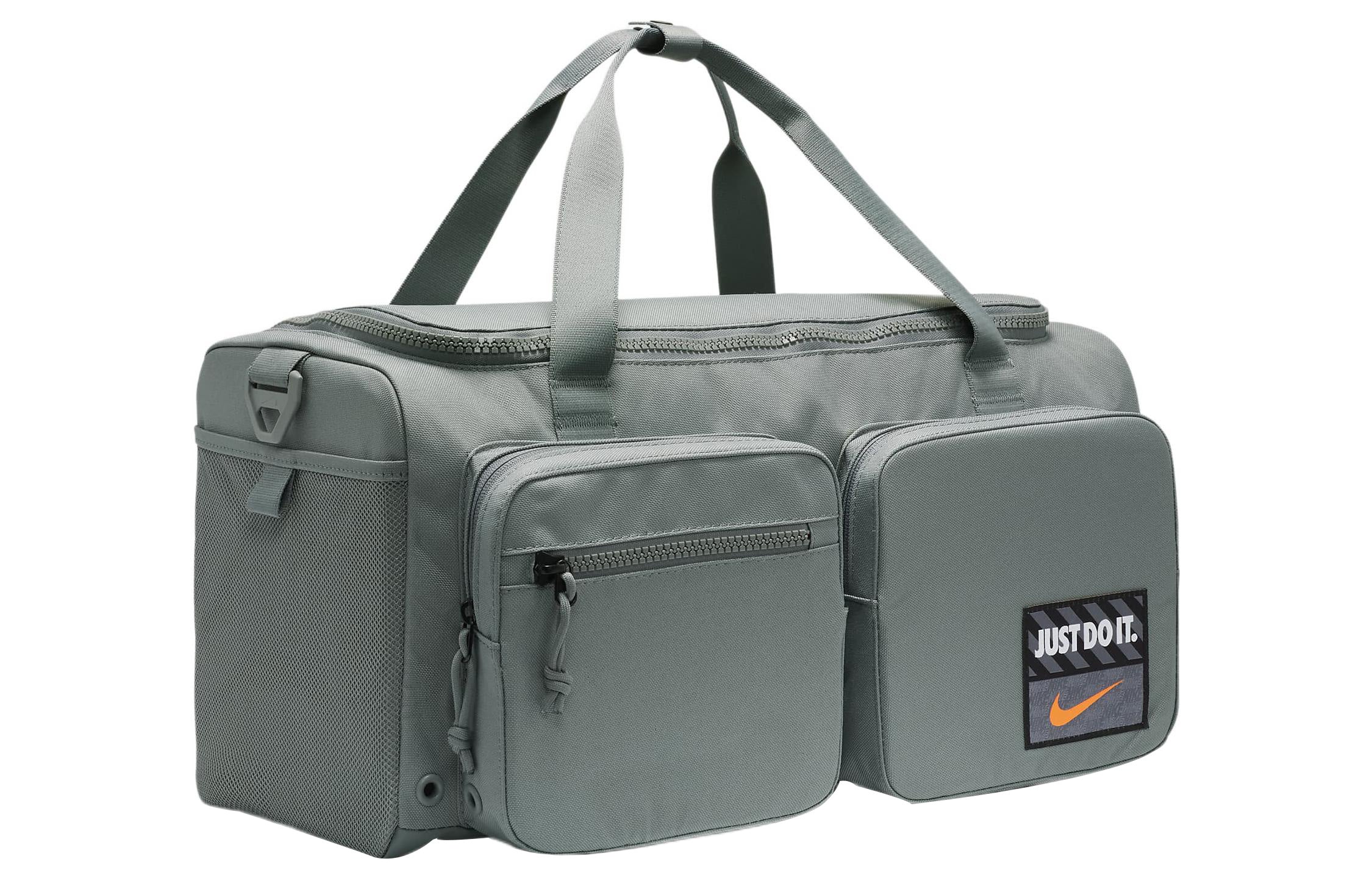 Athletic Zipper  Fabric Gym Bag Travel Bag  Handbag Unisex Smoke Gray