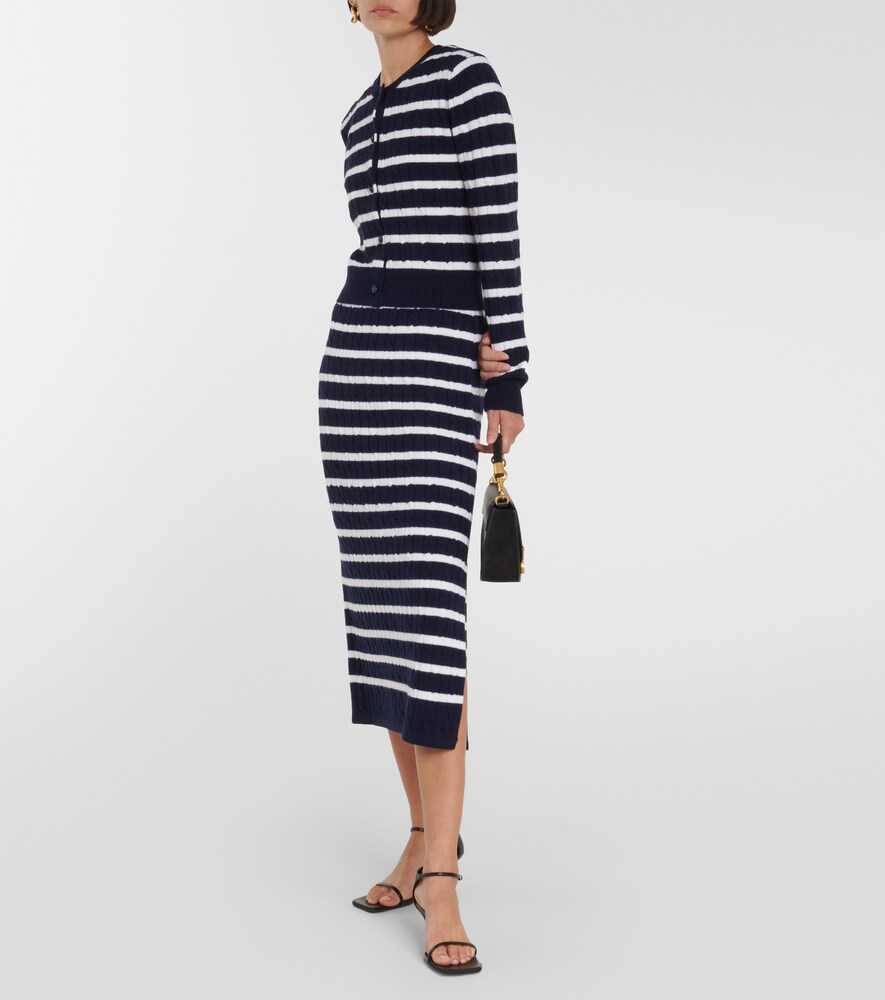 Polo Ralph Lauren Cable-knit wool midi skirt