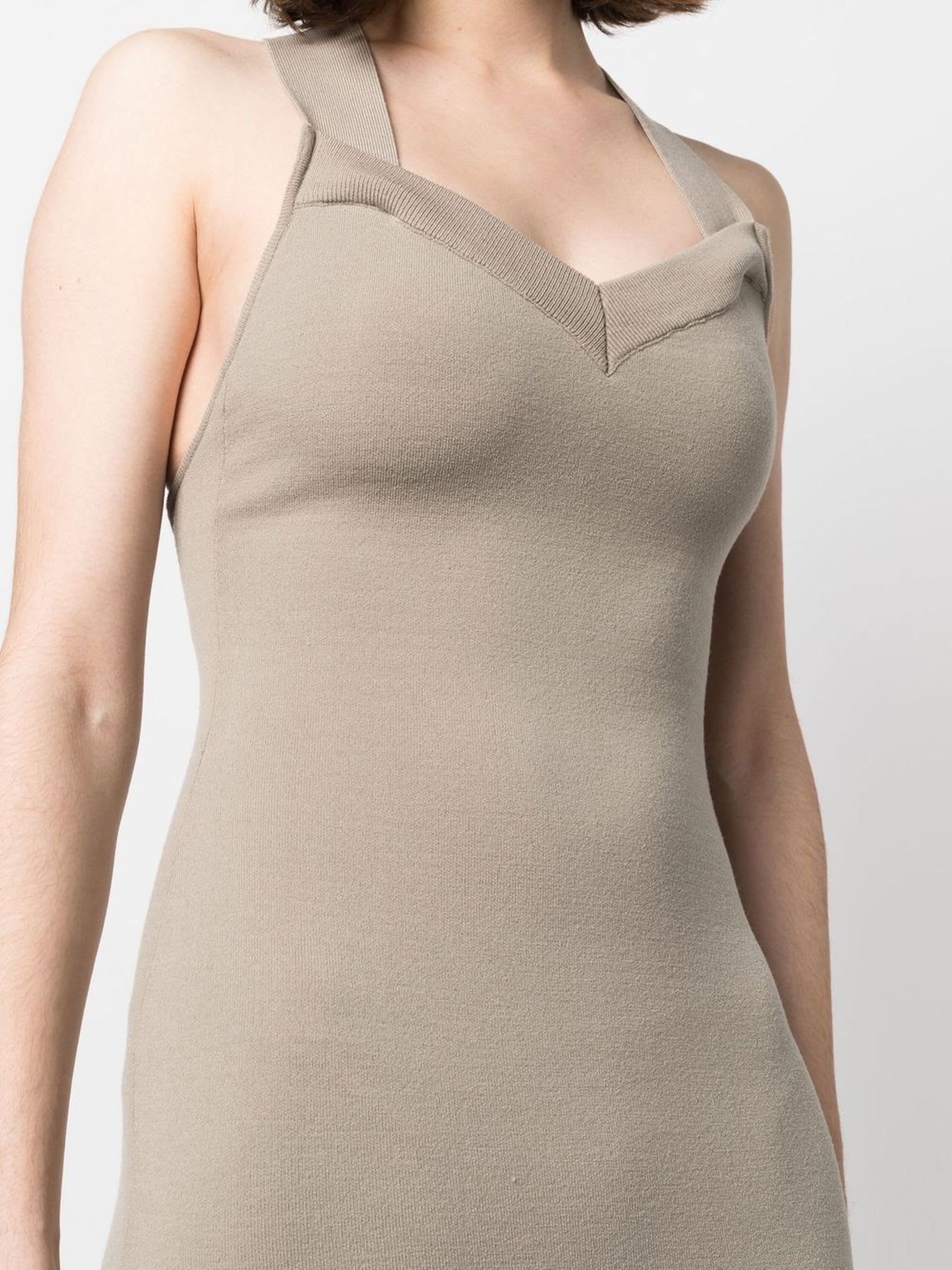 Beige Wool Blend Dress