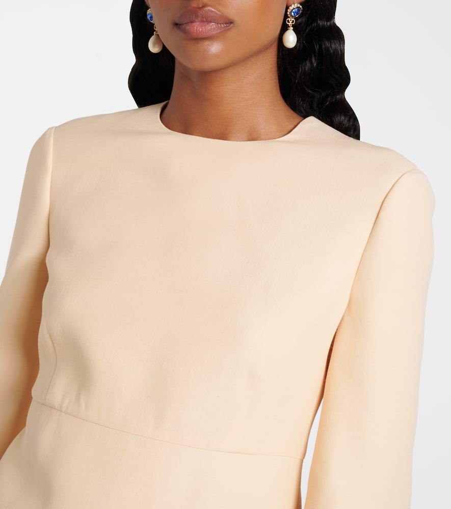 Ruffled Crêpe Couture midi dress