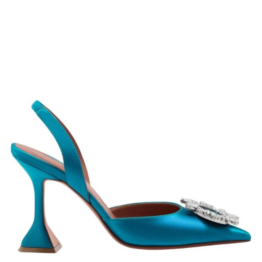 Azur Satin Begum Slingback Pumps