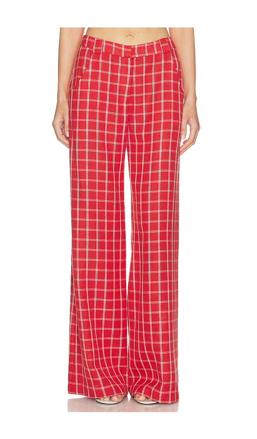 Amanda Uprichard Saddler Pants in Red. L. Also in M, S