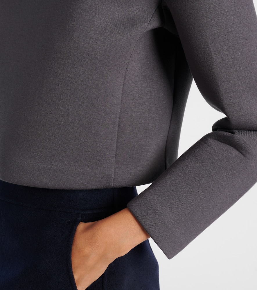 Embellished jersey sweatshirt