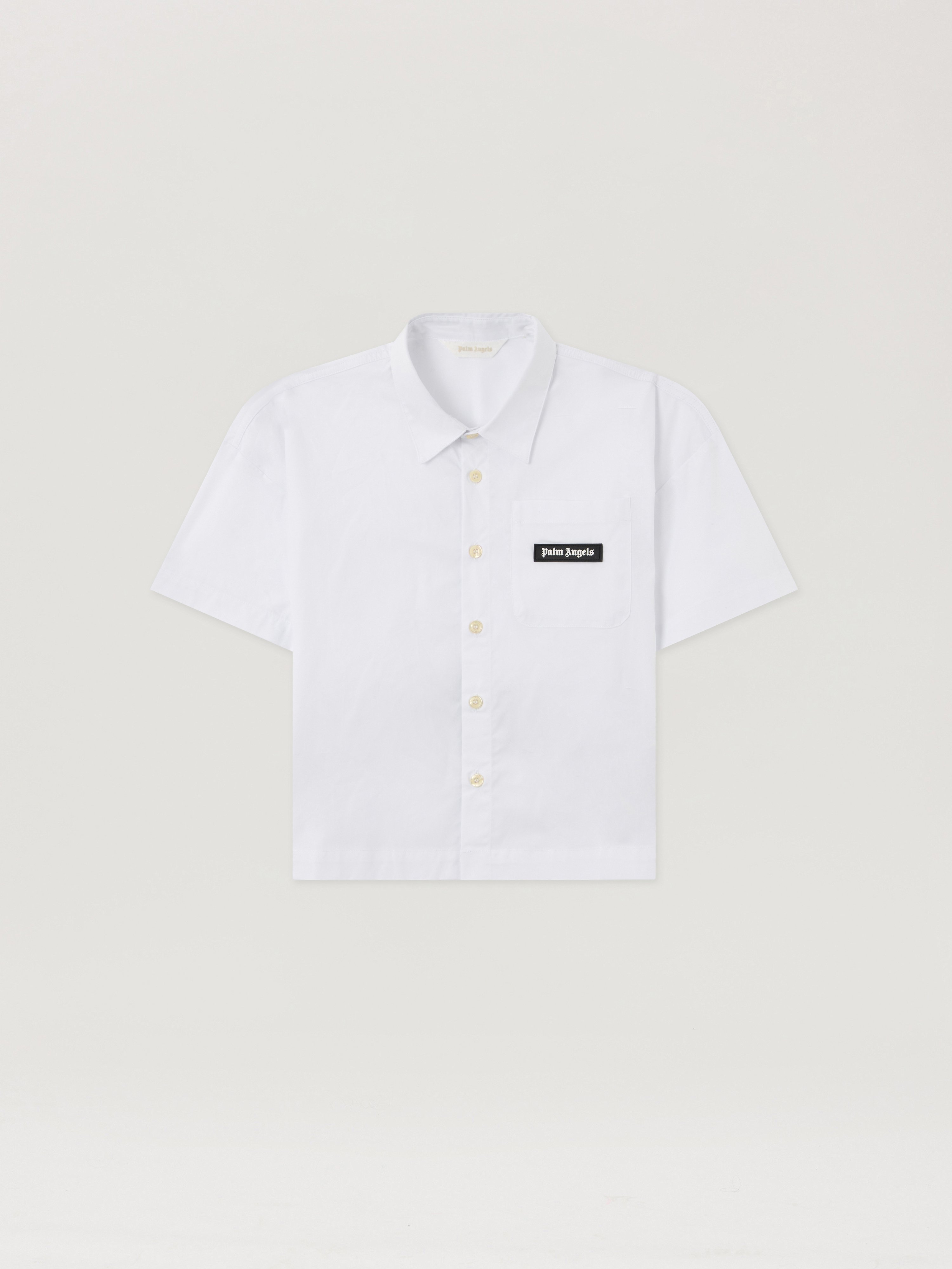 Curved Logo Over Shirt Kids  Off White