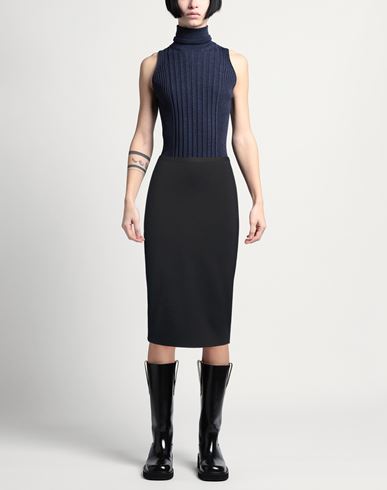 Woman Midi skirt Black Size 4 Viscose, Polyamide, Elastane