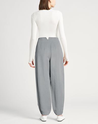 Woman Pants Grey Size 10 Viscose, Linen