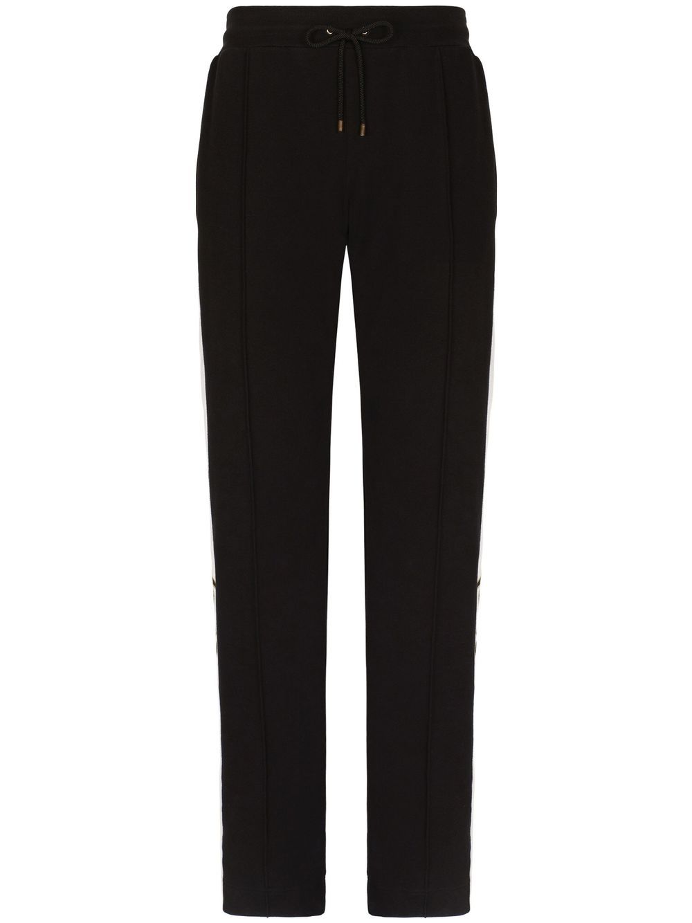 Logo-print cotton trousers - Black