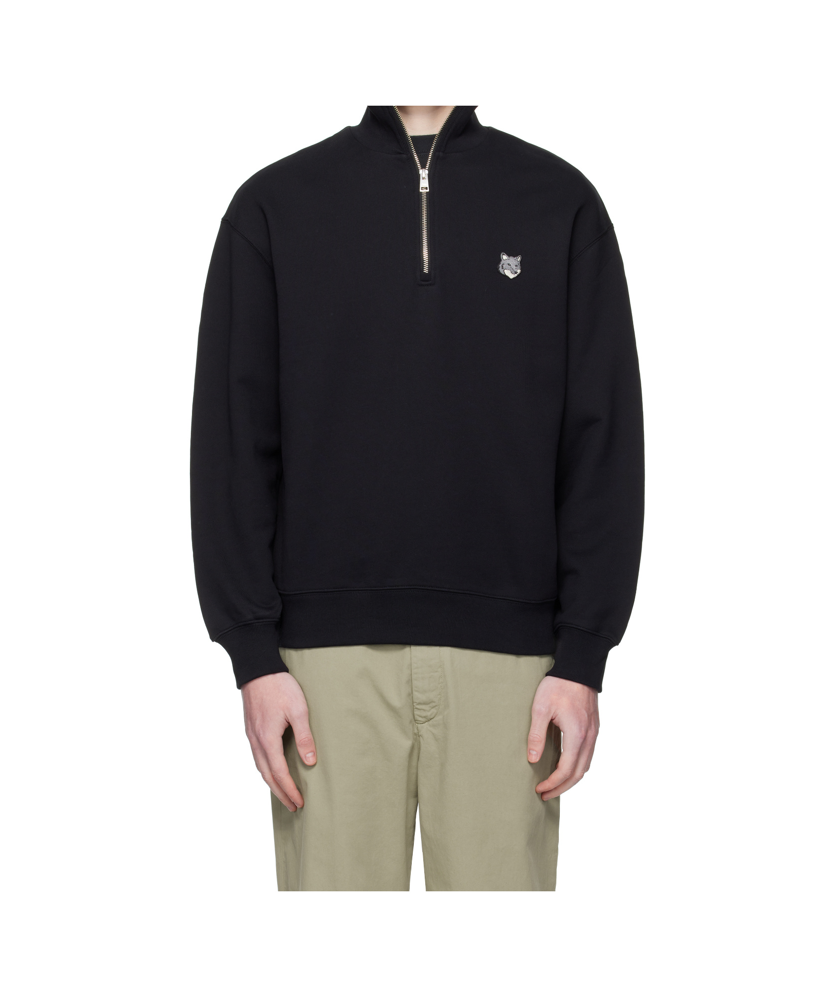 Maison Kitsuné Fox Head Half-Zip Sweatshirt