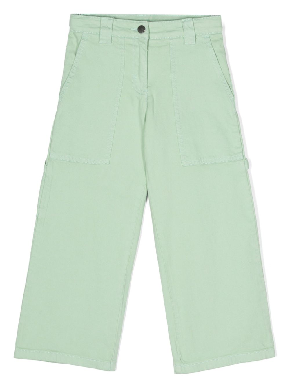 Straight-leg cotton trousers - Green