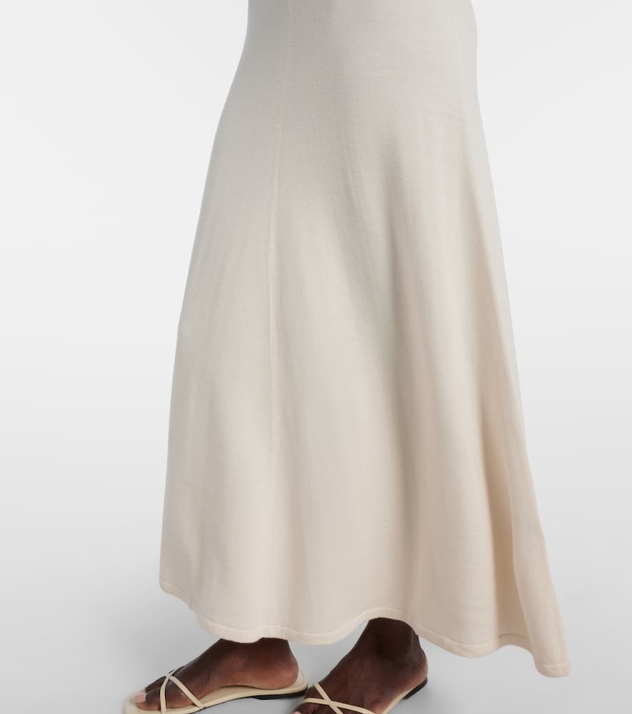 Lenore knitted wool and silk midi dress