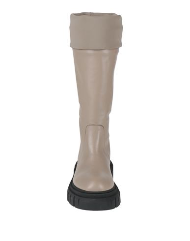 Woman Boot Taupe Size 9 Leather, Textile fibers