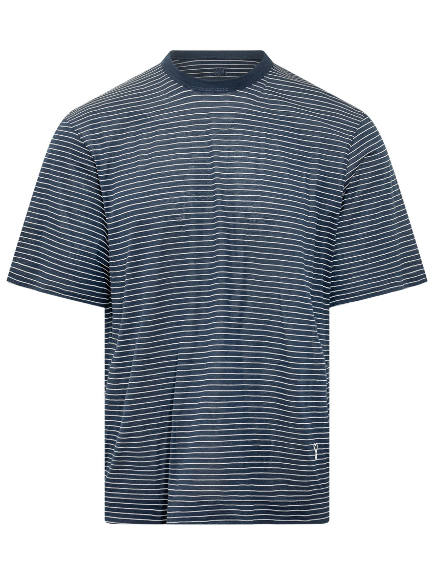 Ami Paris - short sleeves striped t shirt round neck
