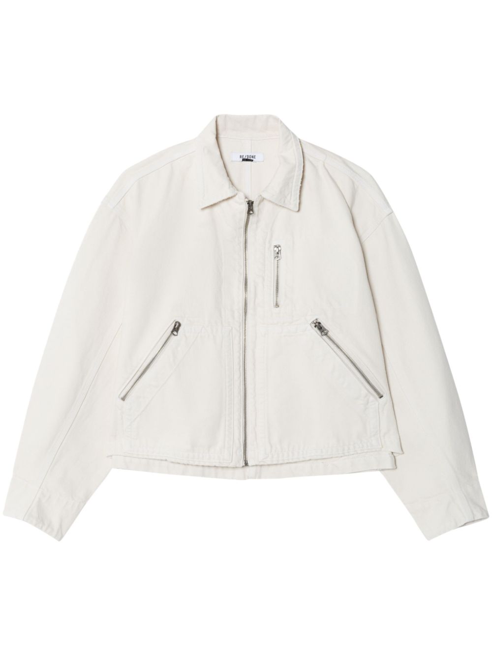 Oversized denim jacket - White