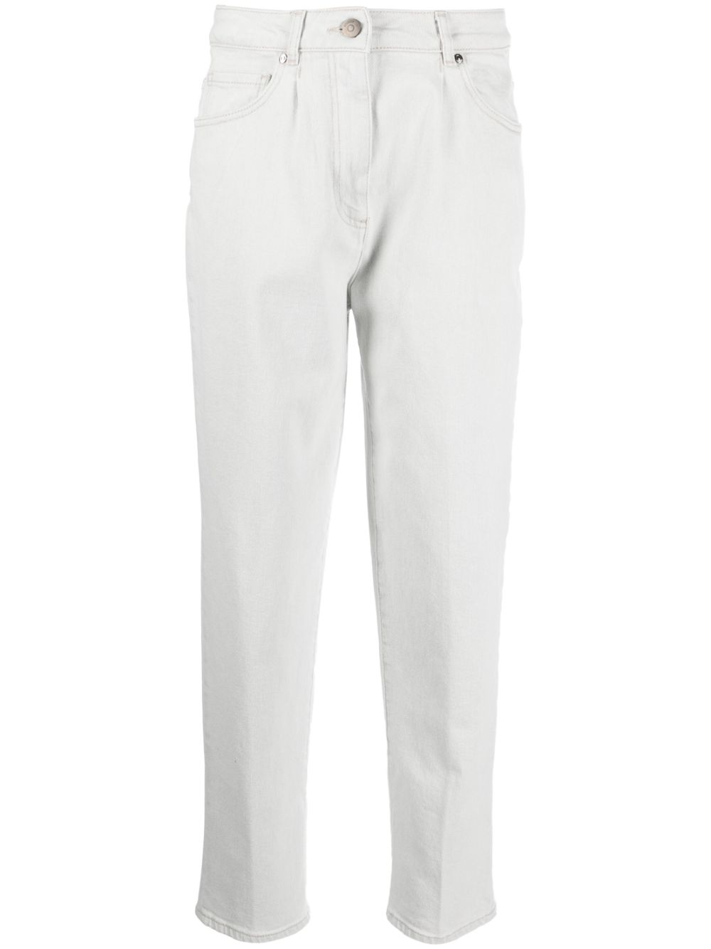Light-wash tapered-leg jeans - Grey