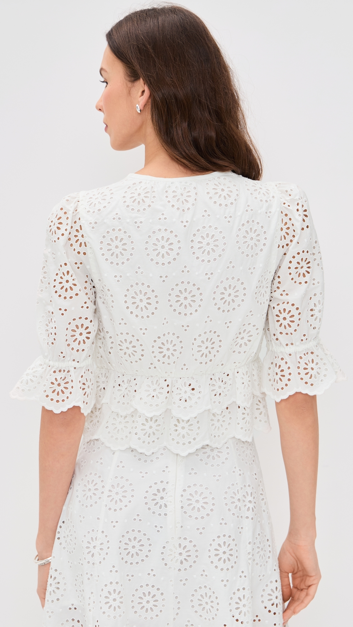 The Solstice Eyelet Blouse White