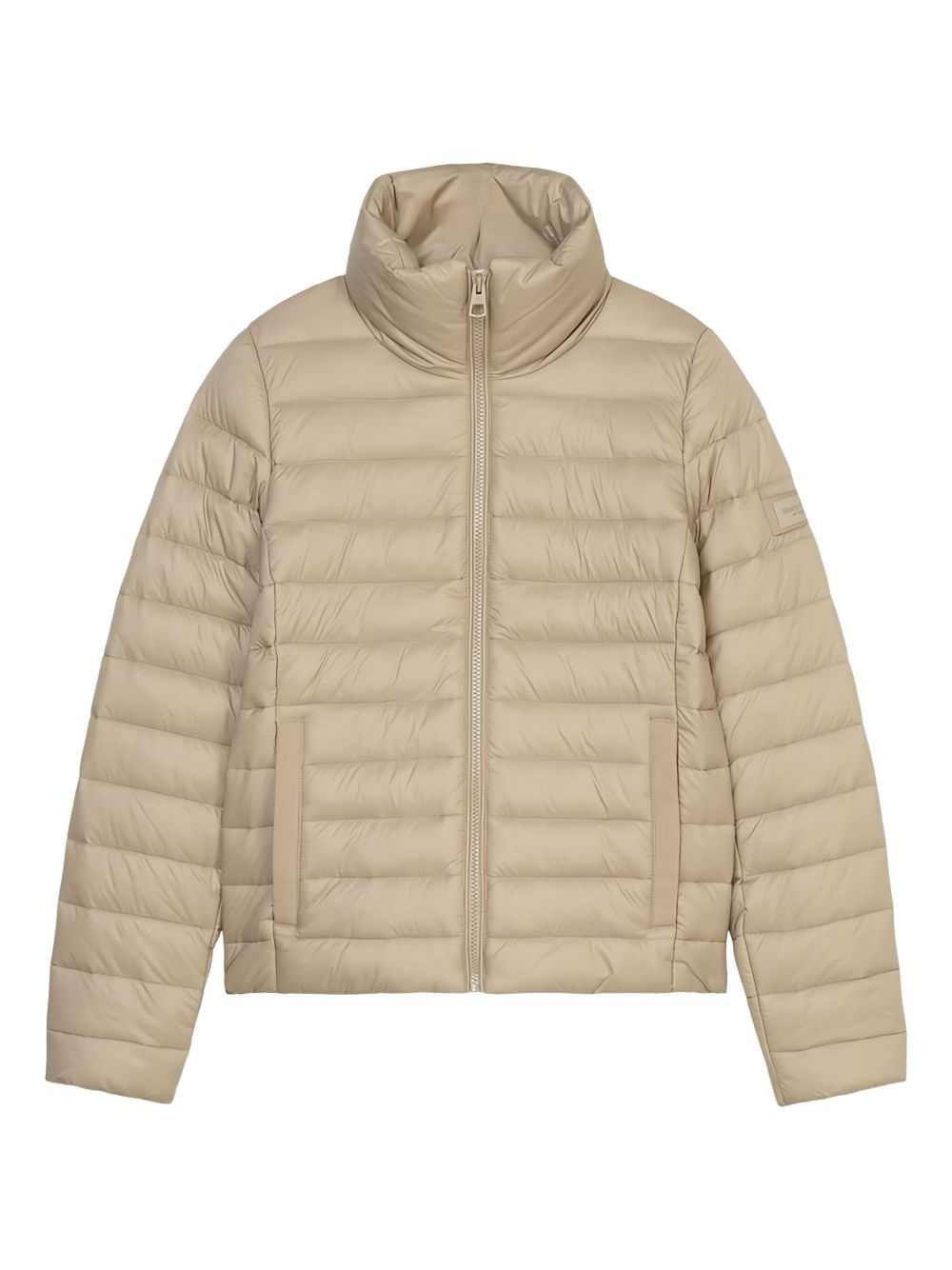 Quilted zip-up jacket - Neutrals