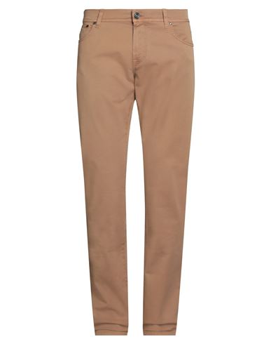 Man Pants Camel Size 32 Cotton, Elastane
