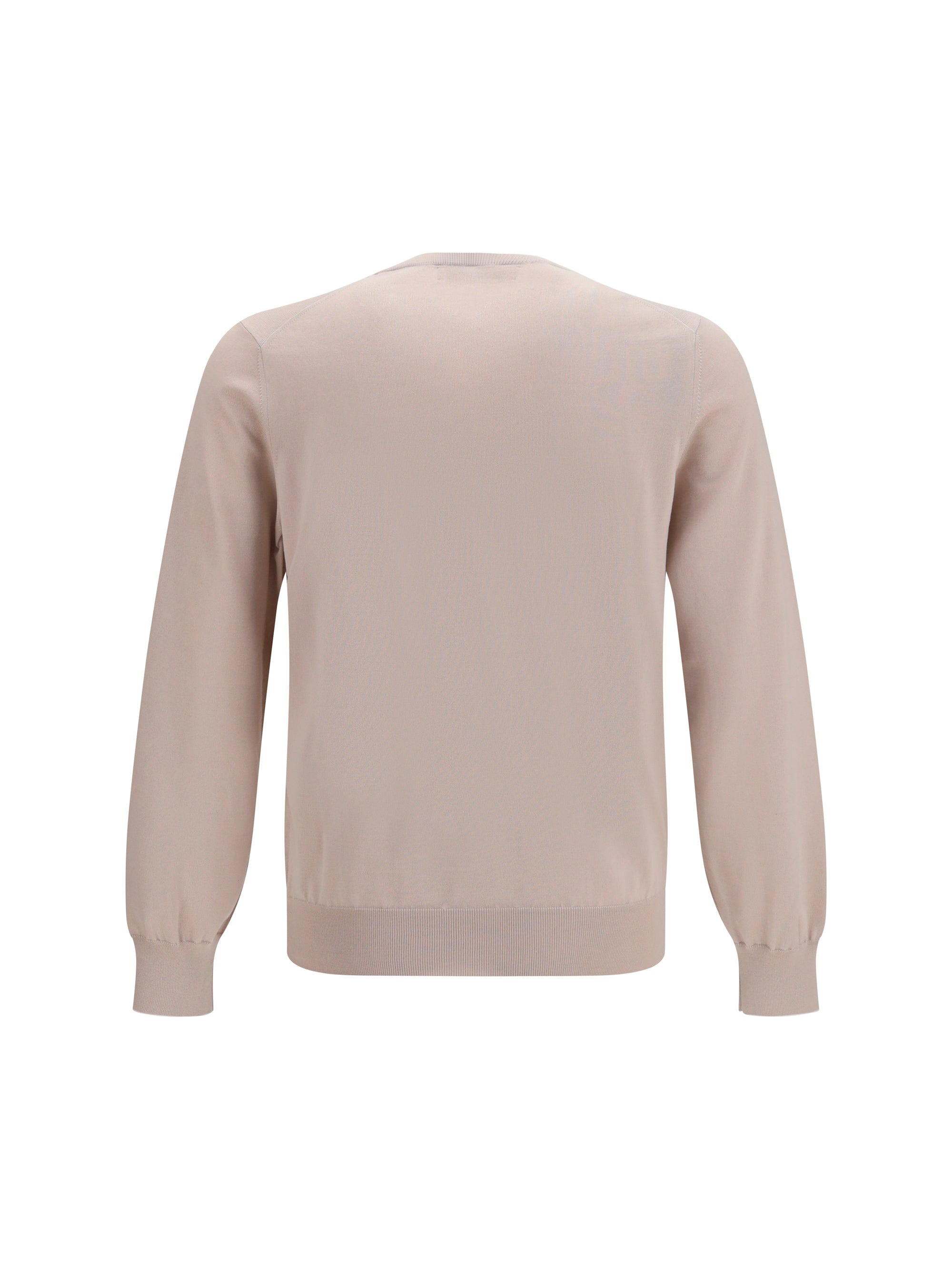 Cotton Crewneck Sweater — Beige