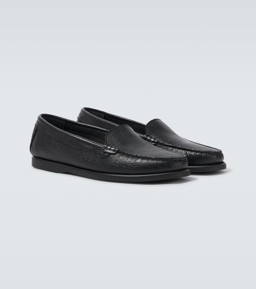 City leather loafers