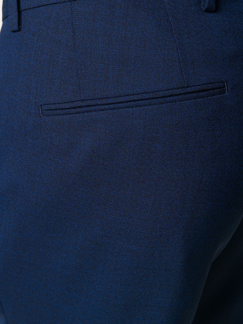Blue Virgin wool single-breasted two-piece suit