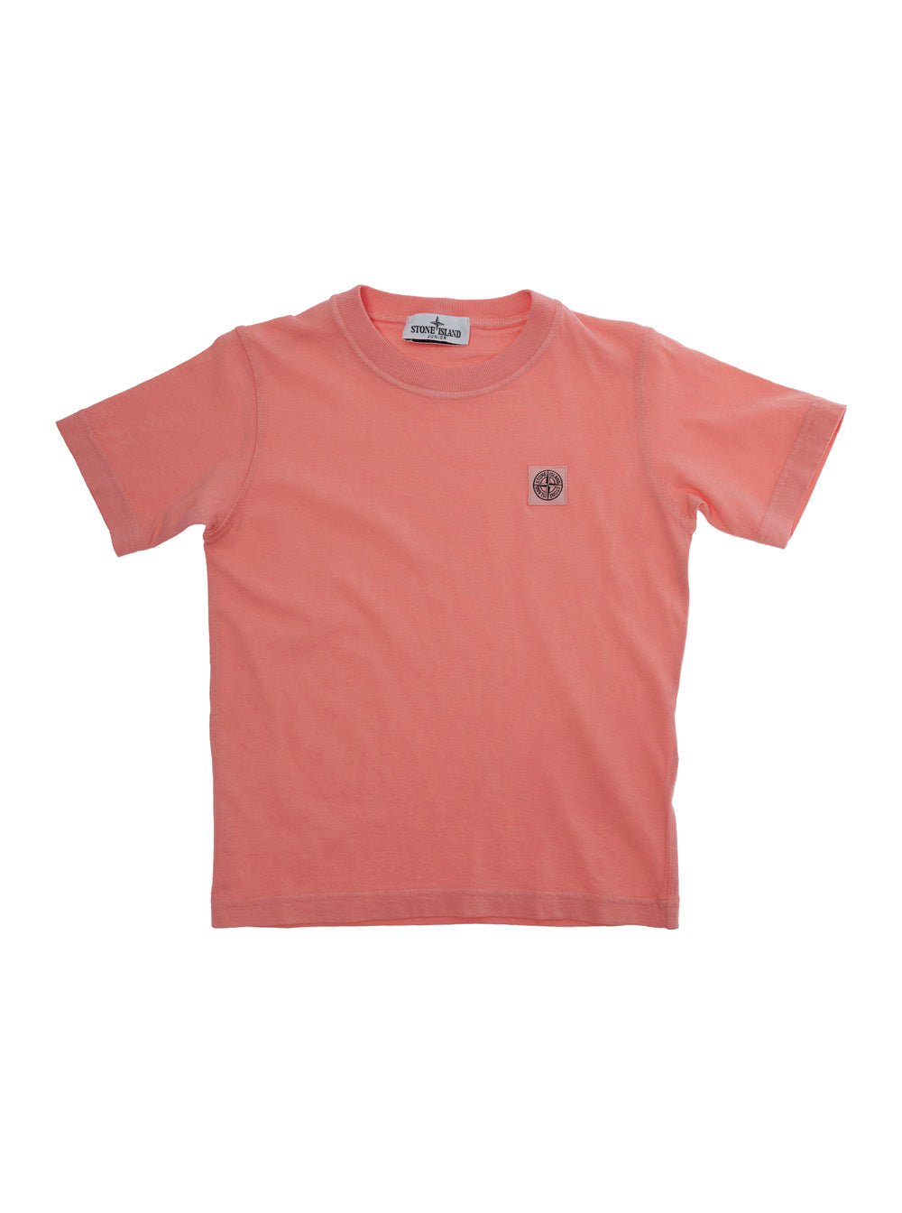 Logo-Patch Crew Neck T-Shirt — Pink