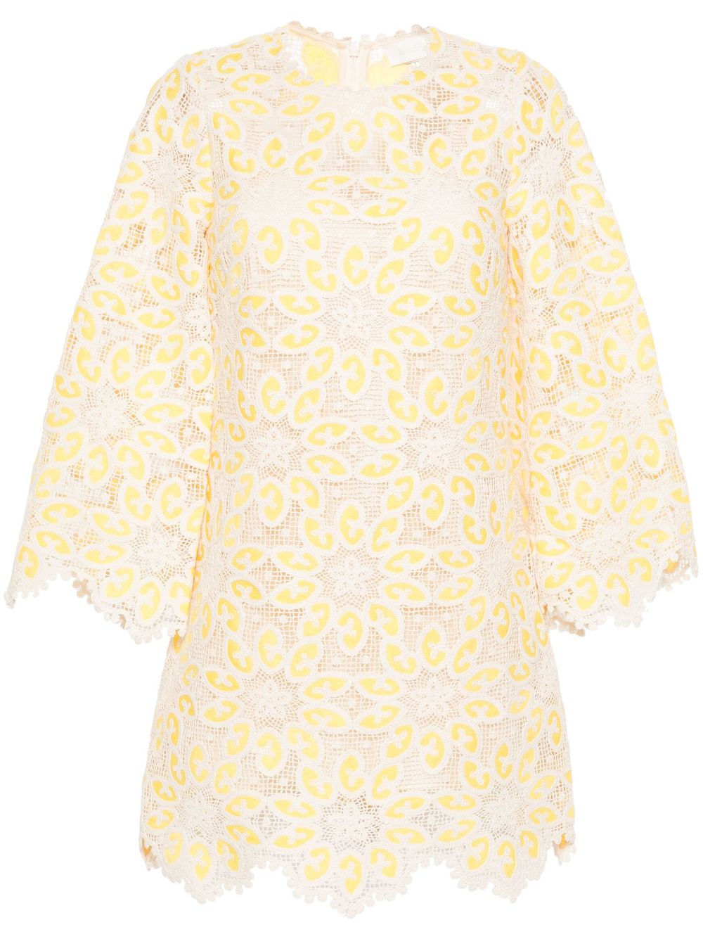 Golden Lace mini dress - Neutrals