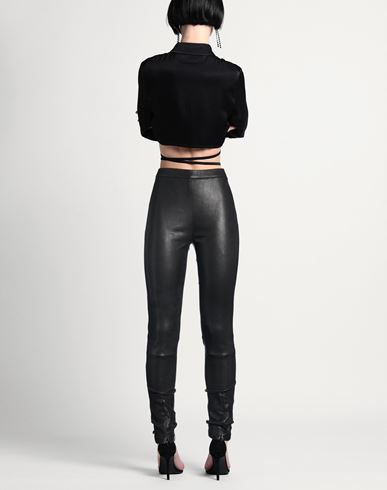 Woman Pants Black Size 2 Lambskin