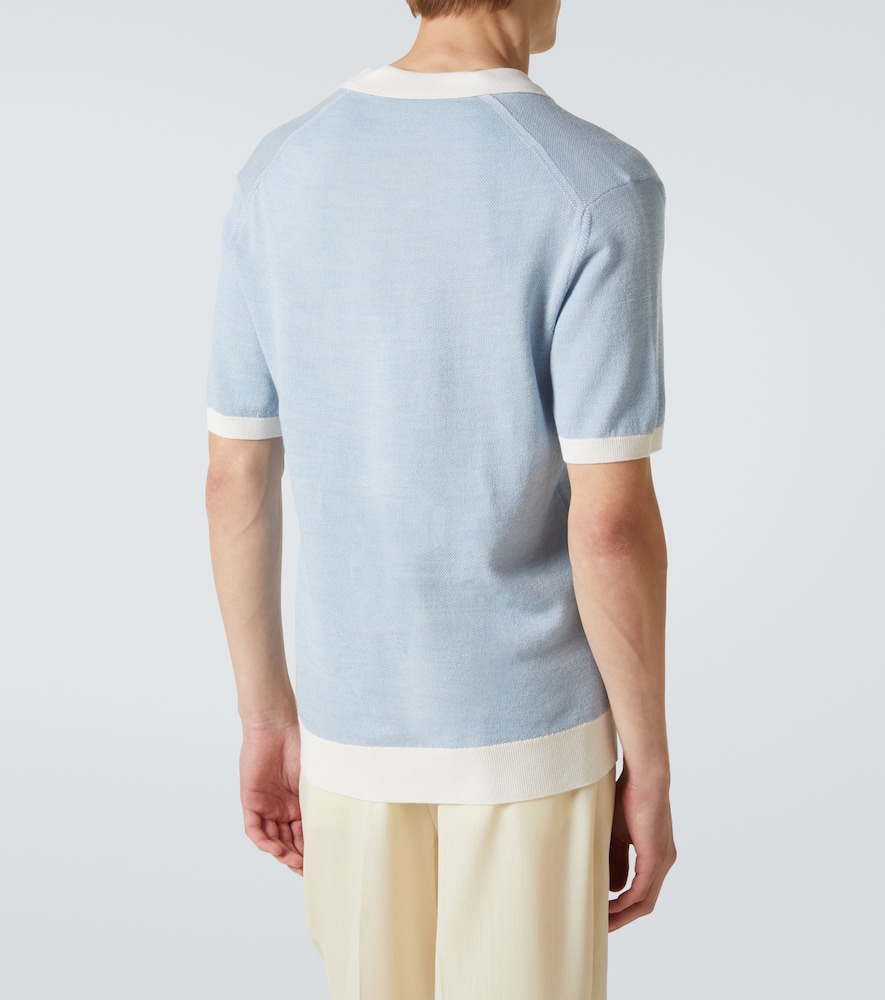 Horton wool and cotton polo shirt