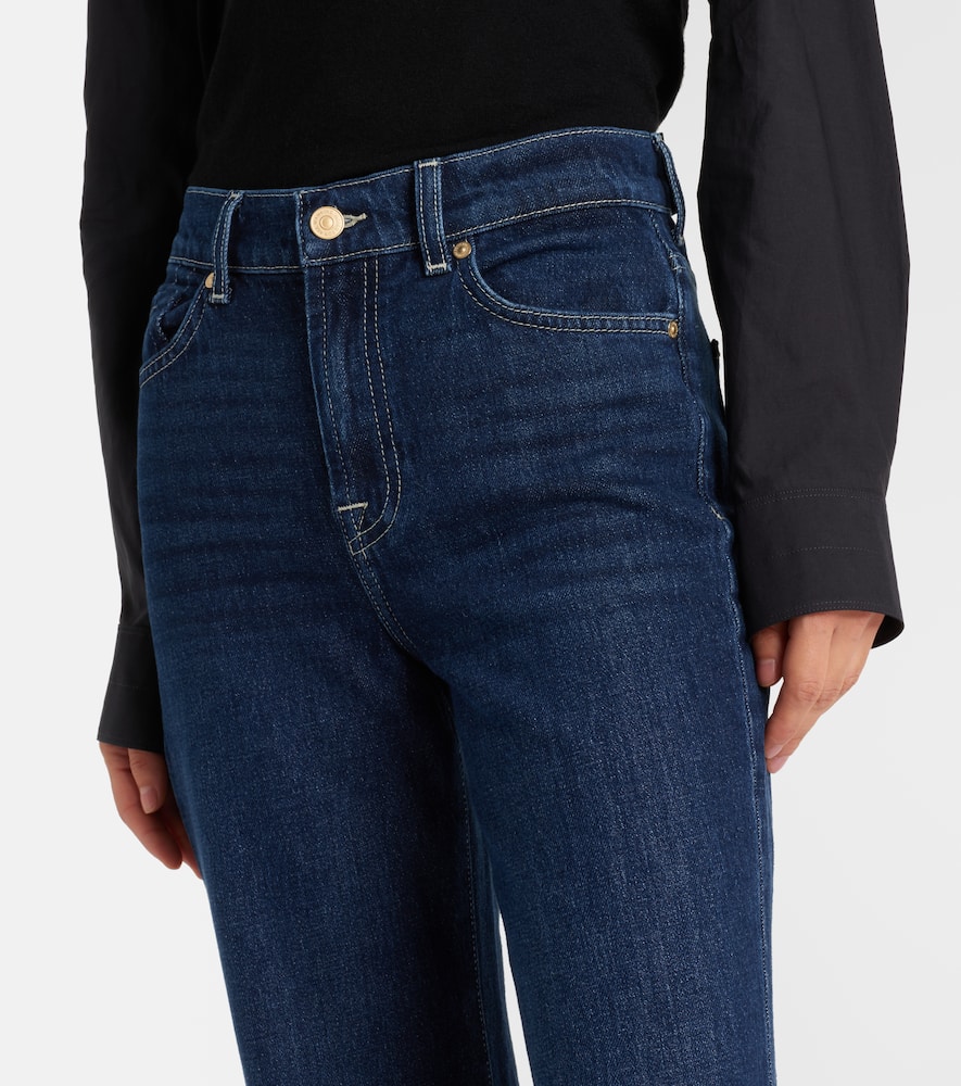High-waisted flared jeans