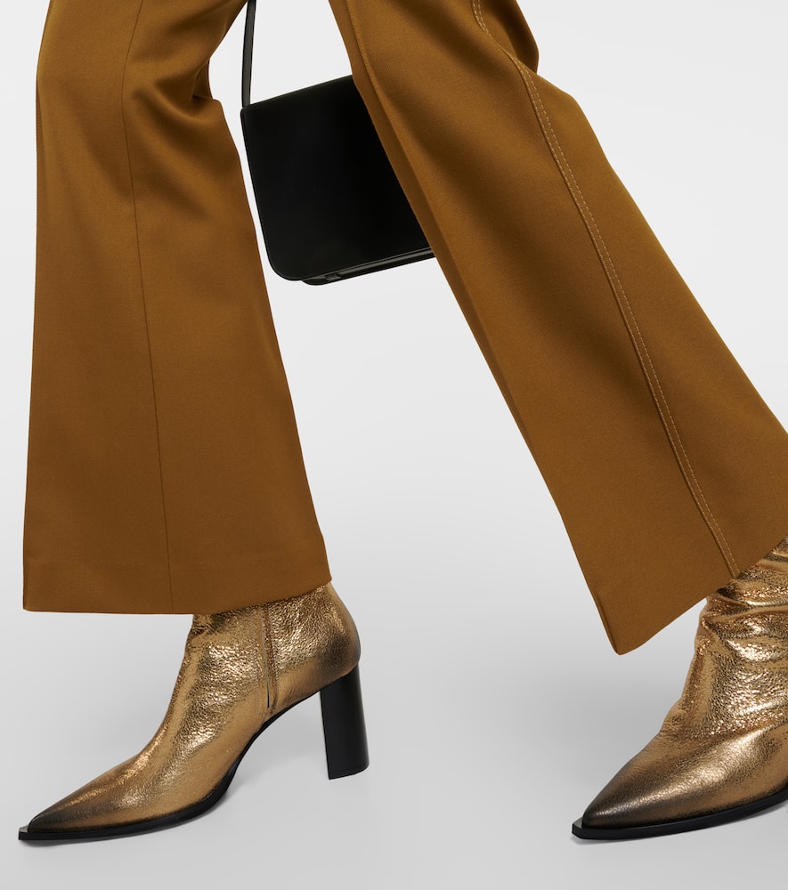 High-rise wide-leg pants
