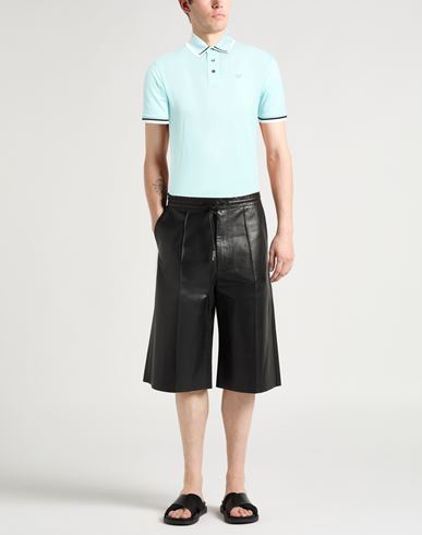 Man Polo shirt Turquoise Size XXL Cotton