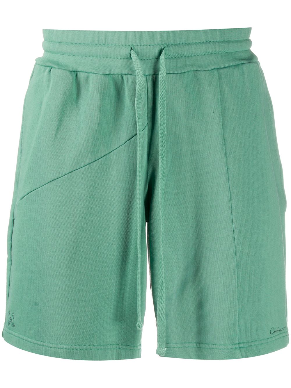 Deconstructed drawstring shorts - Green