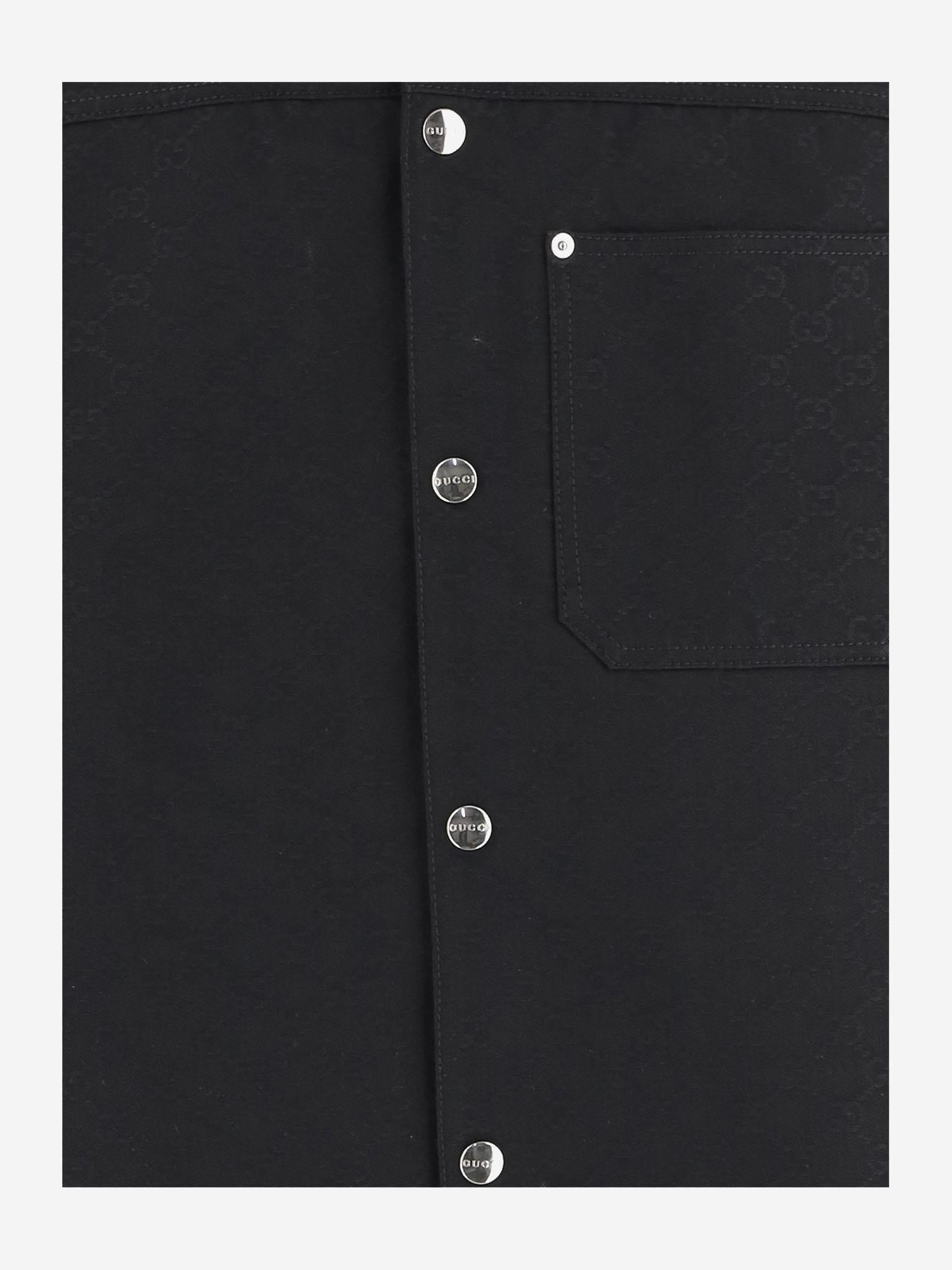 GG Monogram Bowling Shirt — Black