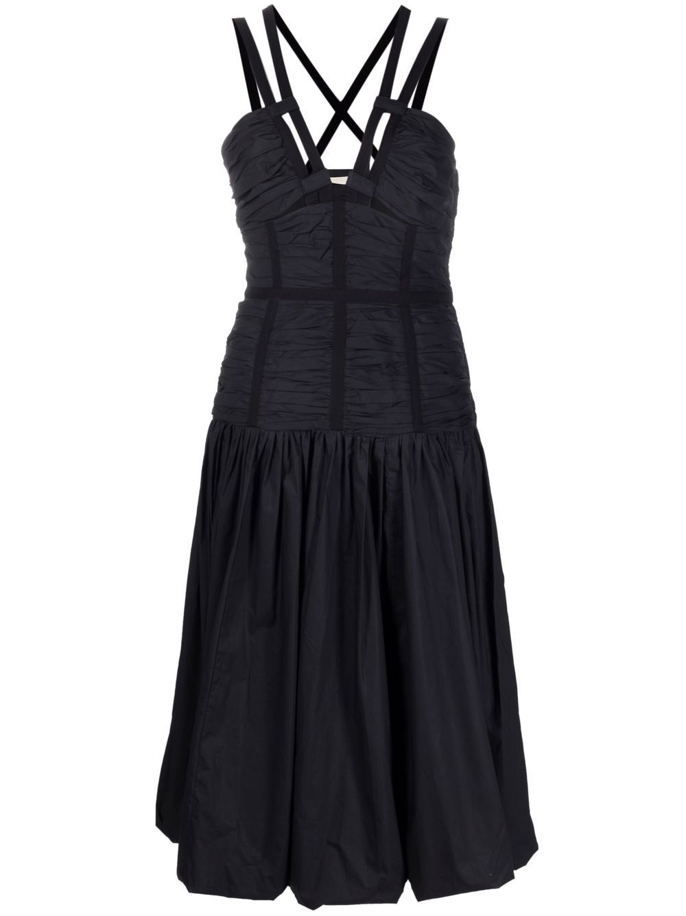 Strap-detail V-neck dress