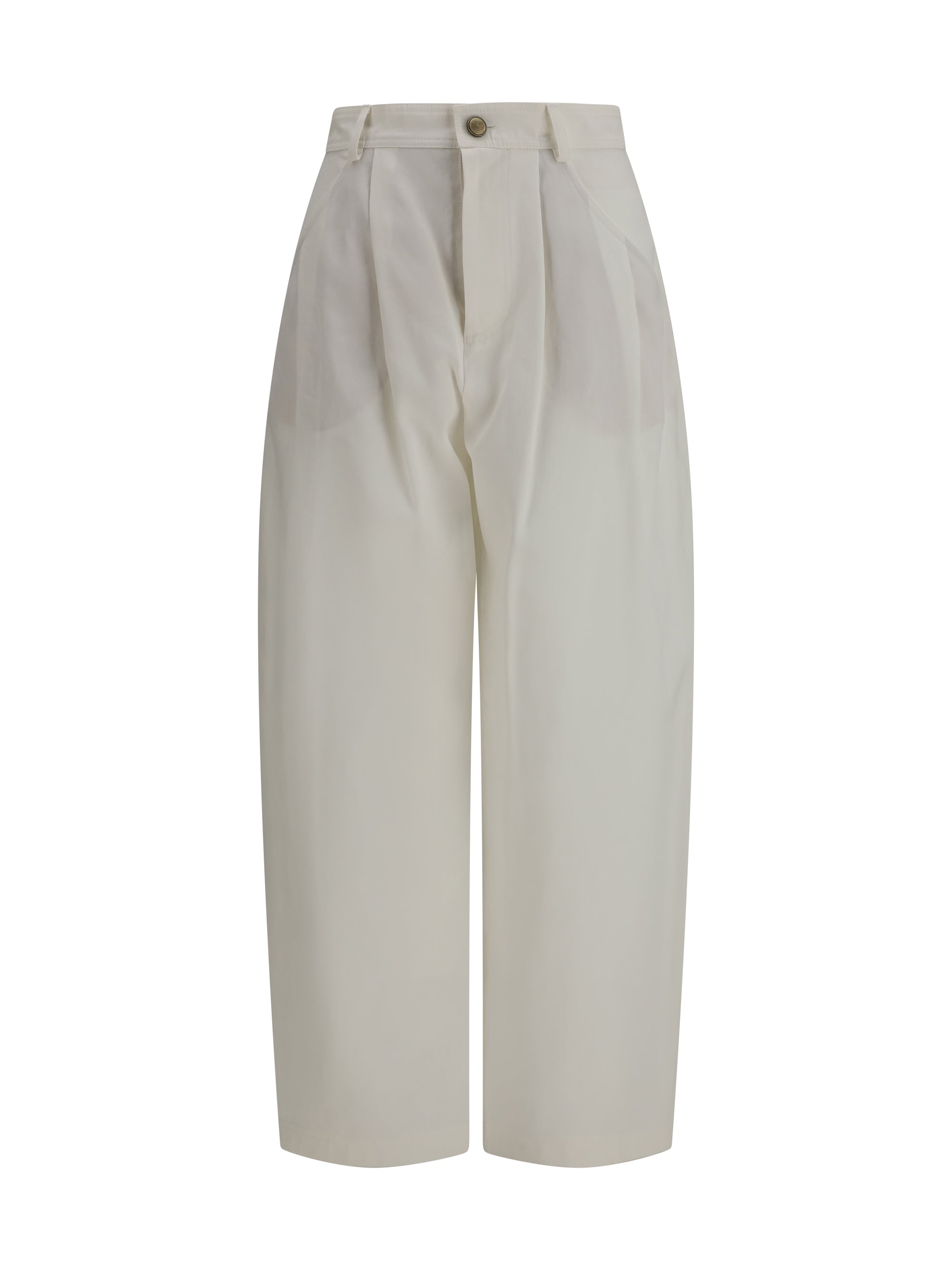 Barrel Fit Trousers — White