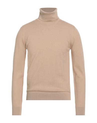 Man Turtleneck Beige Size 38 Merino Wool