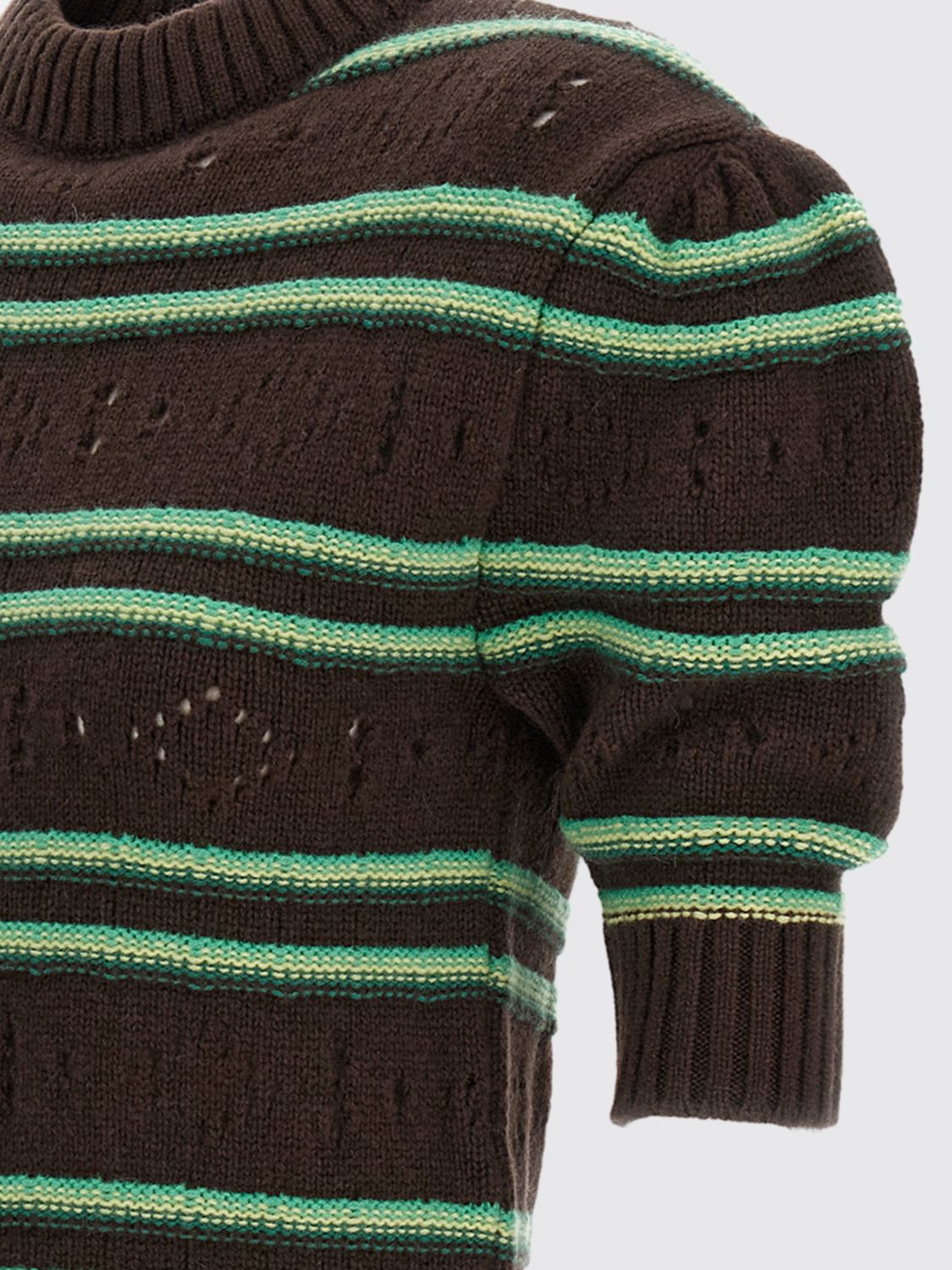Cashmere Perforated Short Sleeve Sweater