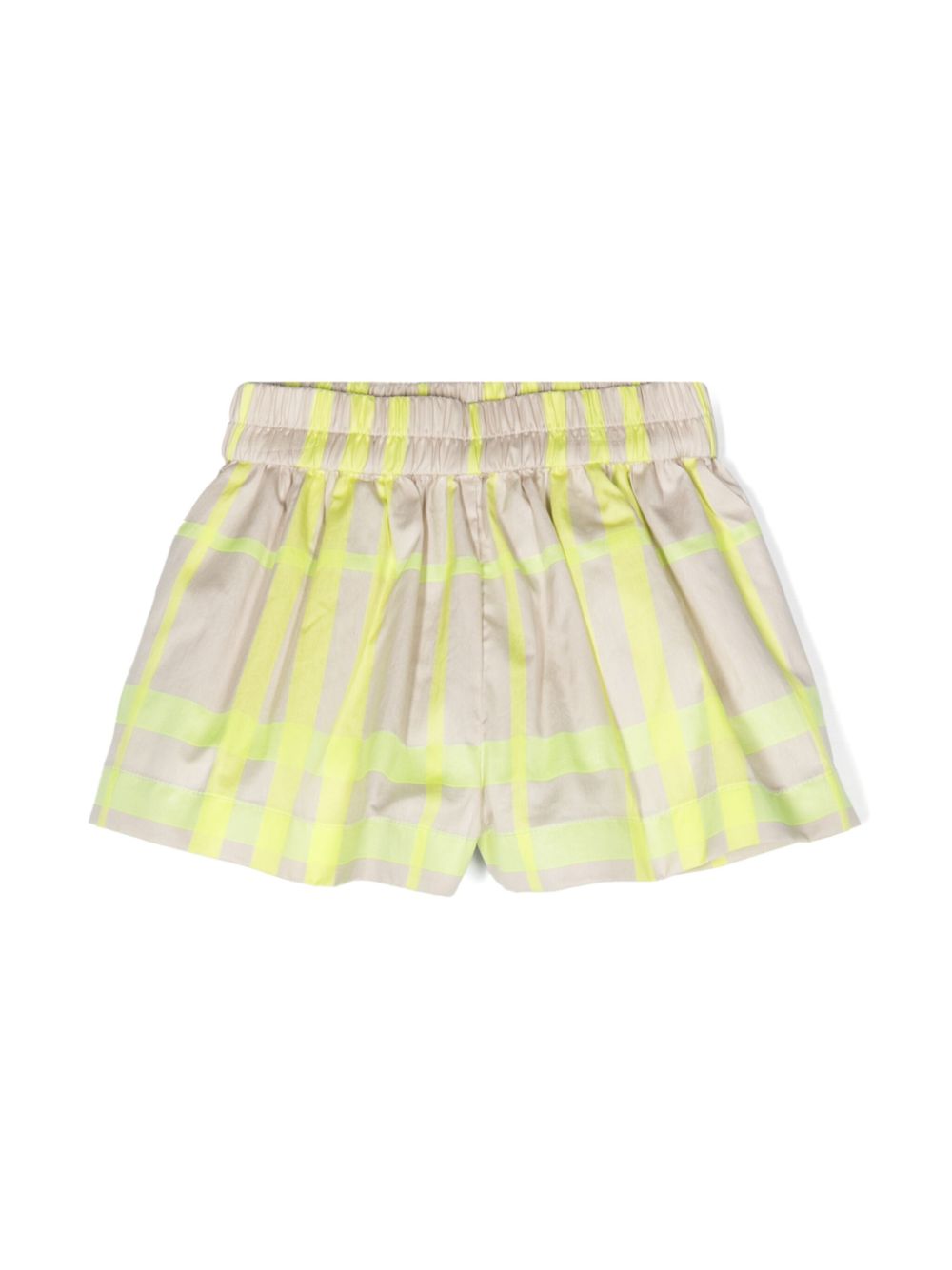 Vintage Check flared shorts - Neutrals