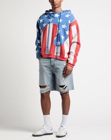 Man Sweatshirt Sky blue Size S Cotton
