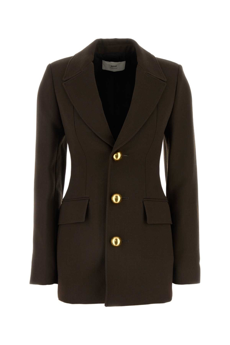 Dark Brown Triple Breasted Blazer