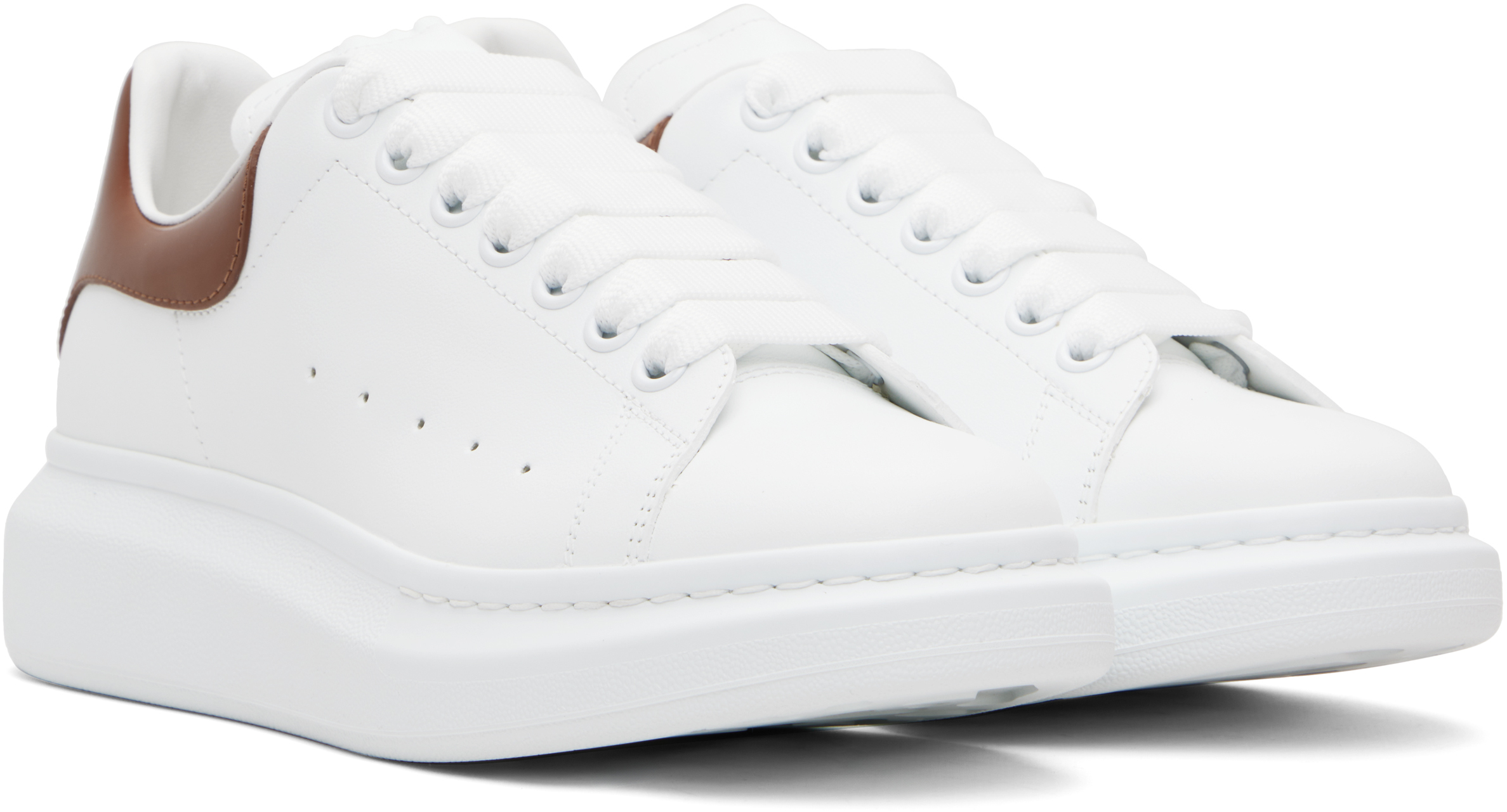 White & Brown Oversized Sneakers