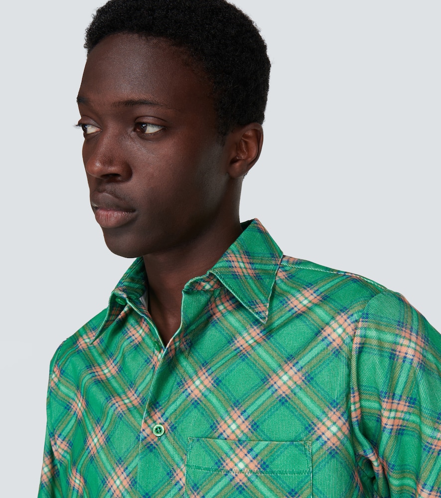 ERL Checked cotton corduroy shirt