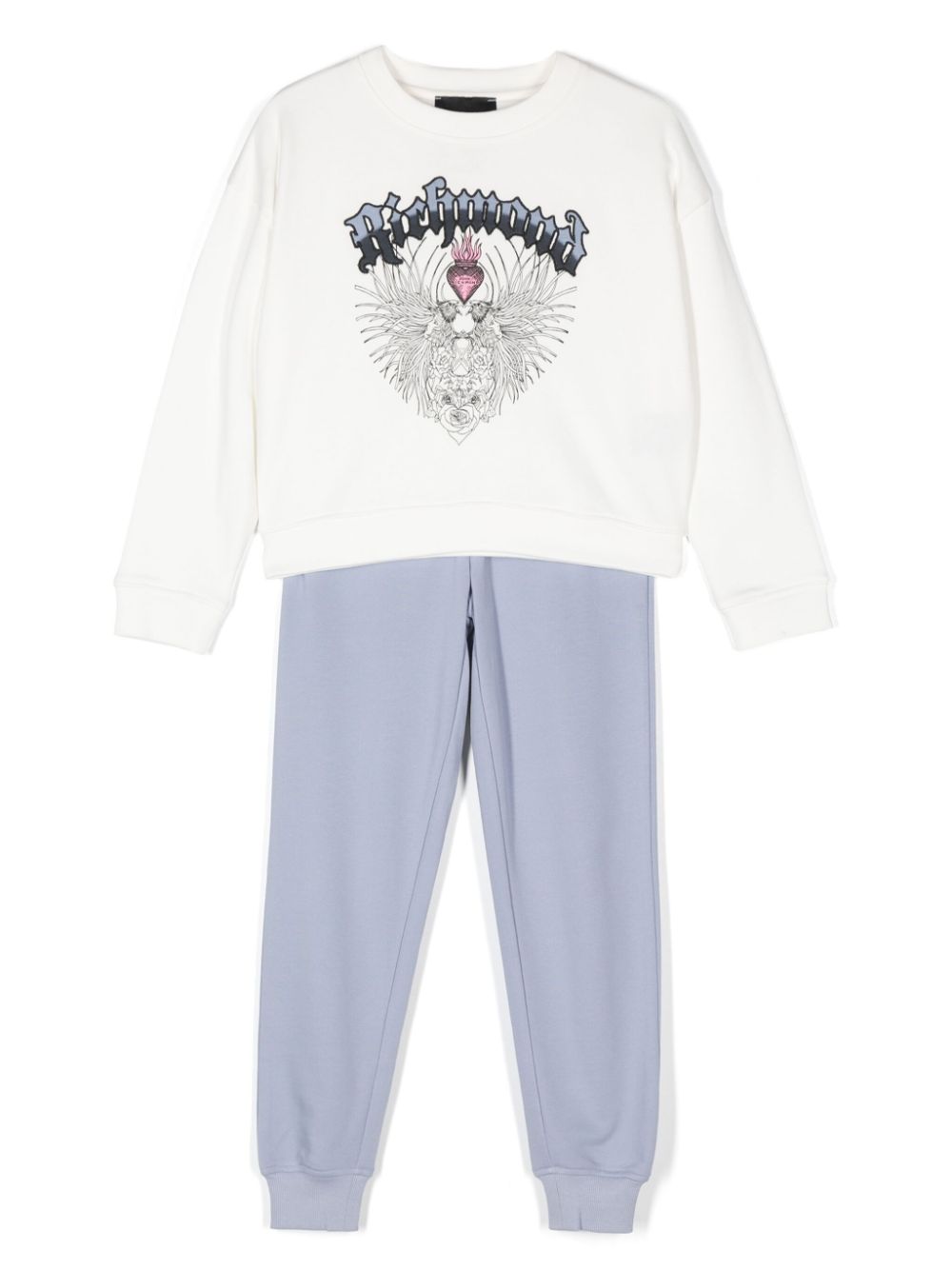 Logo-embroidered tracksuit set - White