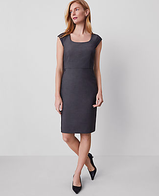 Ann Taylor The Petite Scoop Neck Dress In Bi-Stretch